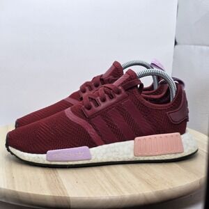 Adidas NMD R1 Women's 6.5 Burgundy B37646 Athletic Running Sneakers